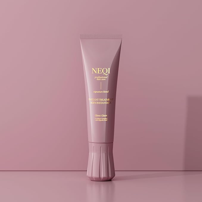neqi - Treatment Treasure Gloss Glaze - 3-Minute Intensive Hair Treatment for Dry & Dull Hair - With Shine Complex & Glycolic Acid – Hair Care for Shiny, Silky-Smooth Hair - 100 ml