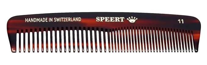 #11 Handmade Wide Narrow Tooth Comb Tortoise Havana Acetate Thick Coarse Curly Thin Fine Straight Hair Detangling Parting Grooming Teasing Hair Styling Hairdresser Barber Hairdressing Wet Dry