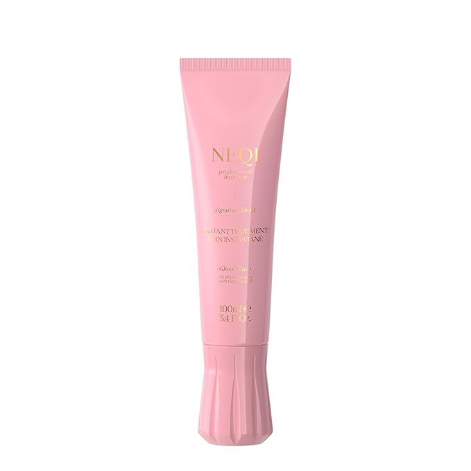 neqi - Treatment Treasure Gloss Glaze - 3-Minute Intensive Hair Treatment for Dry & Dull Hair - With Shine Complex & Glycolic Acid – Hair Care for Shiny, Silky-Smooth Hair - 100 ml