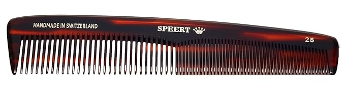 #28 Handmade Wide Narrow Tooth Comb Tortoise Havana Acetate Thick Coarse Curly Thin Fine Straight Hair Detangling Parting Grooming Teasing Hair Styling Hairdresser Barber Hairdressing Wet Dry