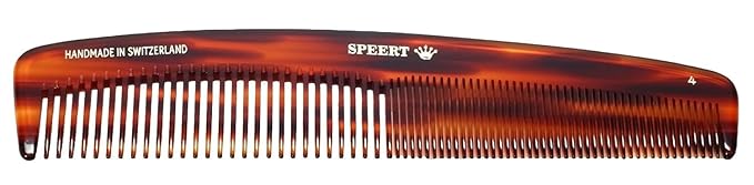#4 Handmade Wide Narrow Tooth Comb Tortoise Havana Acetate Thick Coarse Curly Thin Fine Straight Hair Detangling Parting Grooming Teasing Styling Hairdresser Barber Hairdressing Wet Dry Pocket