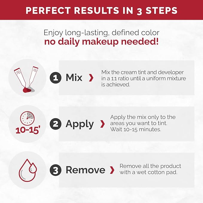 RB RENATA BEAUTY Tint Kit – Cream Hair Dye Kit with Developer and Application Brush for Spot Coloring - Covers Gray Hairs, Smudge-Proof, Long-Lasting Up to 4 Weeks, 20 Applications [Light Brown]