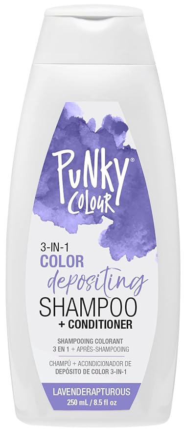 Punky Colour 3-in-1 Color Depositing Conditioner & Hair Cleanser - Lavenderapturous, Semi Permanent Hair Color Conditioner, Long-Lasting Hair-Dye, 8.5 fl oz.