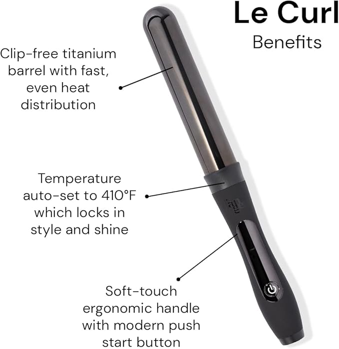 L'ANGE Hair Le Curl 32 MM Titanium Curling Wand | Professional 1.25 Inch Curling Iron for All Hair Types | Clip Free Hair Curler | Best Curling Wand for Tighter Curls & Beach Waves