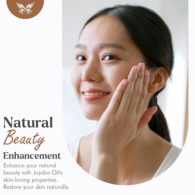 USDA Certified Organic Jojoba Oil (2 Oz) 100% Pure Natural, Chemical-Free, Hexane-Free, Hair Growth, Scalp Care, Skin Hydration, Nails Natural Beauty Enhancement, Anti-Aging