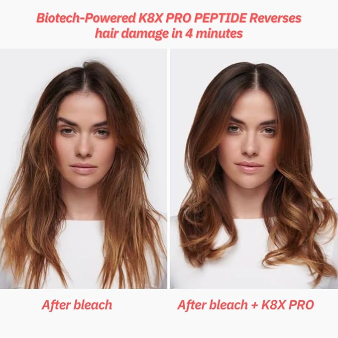 K8 Anti-Breakage Mask - For Breakage & Damaged Hair, Repairs Bonds & Removes Calcium Build-Up, With Glycine and Peptides, 8x Smoother Hair, 30ml / 1.01 fl oz.