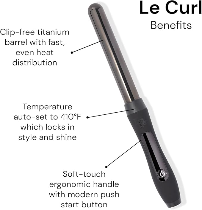 L'ANGE Hair Le Curl 25 MM Titanium Curling Wand | Professional 1 Inch Curling Iron for All Hair Types | Clip Free Hair Curler | Best Curling Wand for Tighter Curls & Beach Waves