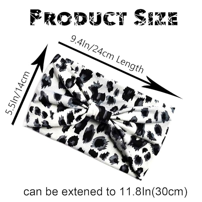 Boho Headbands Wide Knot Hair Band Elastic Turban Head Band Stretch Twist Head Wraps Fashion Hair Accessories for Women 3 Pcs (Set B)