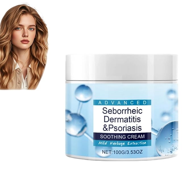 Scalp Soothing Cream for Seborrheic Dermatitis & Psoriasis Relief - Moisturizing Treatment for Itchy Scalp, Dandruff Control with Natural Herbal Extracts - 100g (1 pcs)