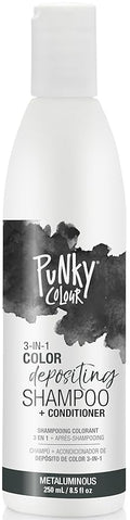 Punky Colour 3-in-1 Hair Color Depositing Conditioner & Hair Cleanser - Metaluminous, Restores & Adds Shine to Faded Hair, 8.5 fl oz.