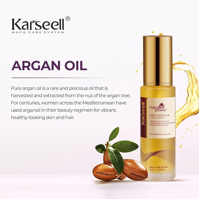 Karseell Purple Hair Mask with Argan Oil for Blonde Silver Gray Hair, Brass Neutralizing Treatment 16.9 fl oz + 1.69 fl oz
