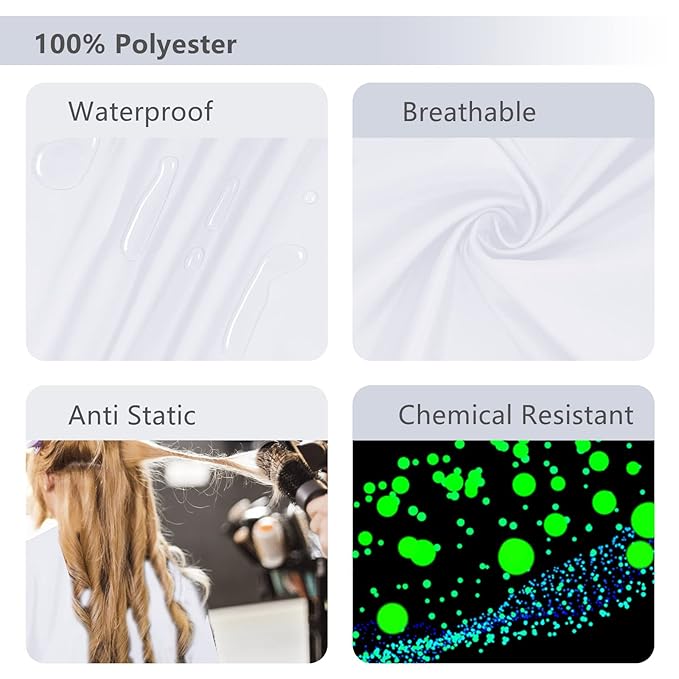 Professional Salon Hair Cutting Cape,56x63 inches Large Hairdresser Cape for Haircut,Coloring,Makeup,Styling and More,(White)