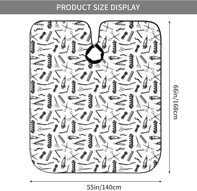 Custom Barber Cape for Men Personalized Salon Cape Hair Capes for Hairstylist Hair Cutting Apron for Barbershop