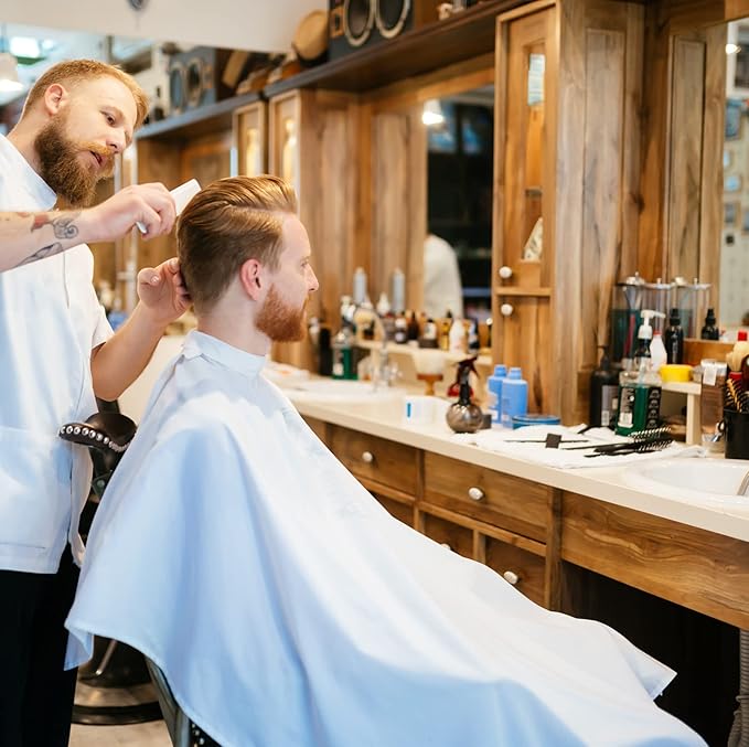 Professional Salon Hair Cutting Cape,56x63 inches Large Hairdresser Cape for Haircut,Coloring,Makeup,Styling and More,(White)