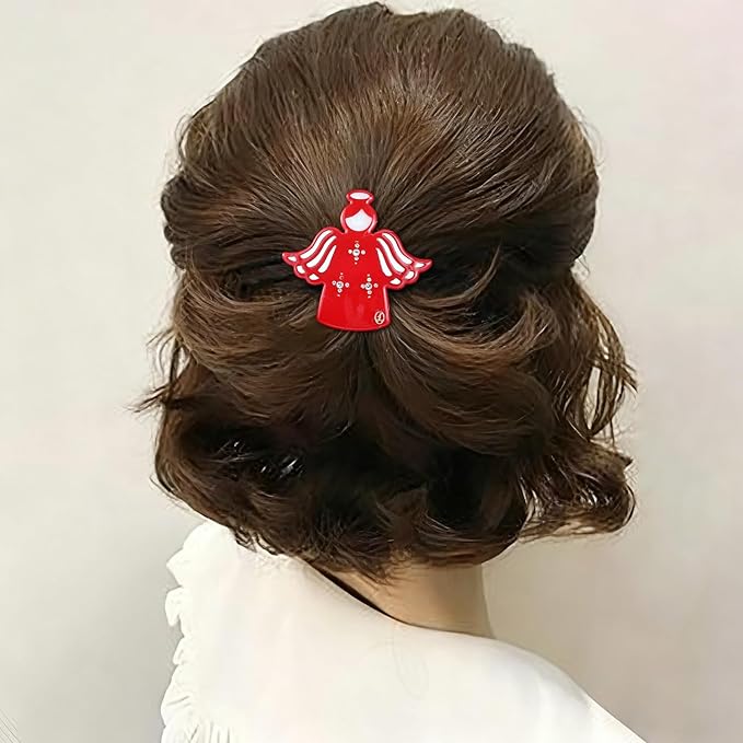 "Guardian Angel" Inspirational Gifts for Women Girls Premium Acetate French Hair Barrette Clip, Unique Cute Birthday Gifts, Christmas Wishing Well Anxiety Relief Christian Gifts With Gift Box