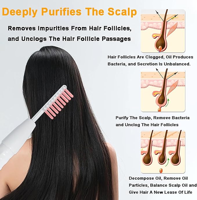 5 in 1 Scalp Skin Hair Follicle Scalp Detector, Multifunction Hair Care Machine Hair Analyzer, 70X 200X Lens Scalp Health Detection for Home Salon Beauty Salon