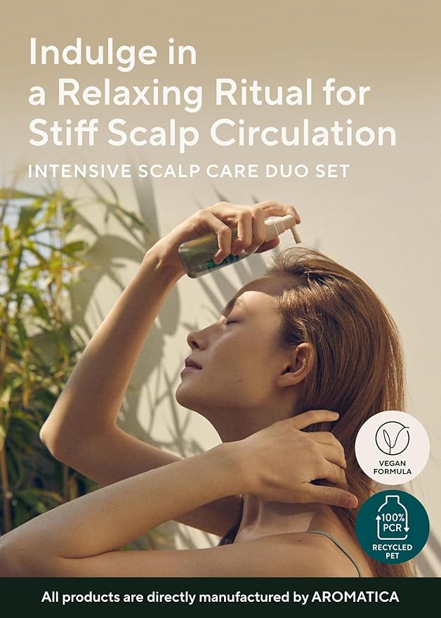 AROMATICA Rosemary Root Enhancer & Wooden Scalp Massager Set - Hair Scalp Massager with Rosemary Water Scalp Serum for Hair Growth, Hair Care for Women, Dry Treatment Set, Christmas Gift for hair care