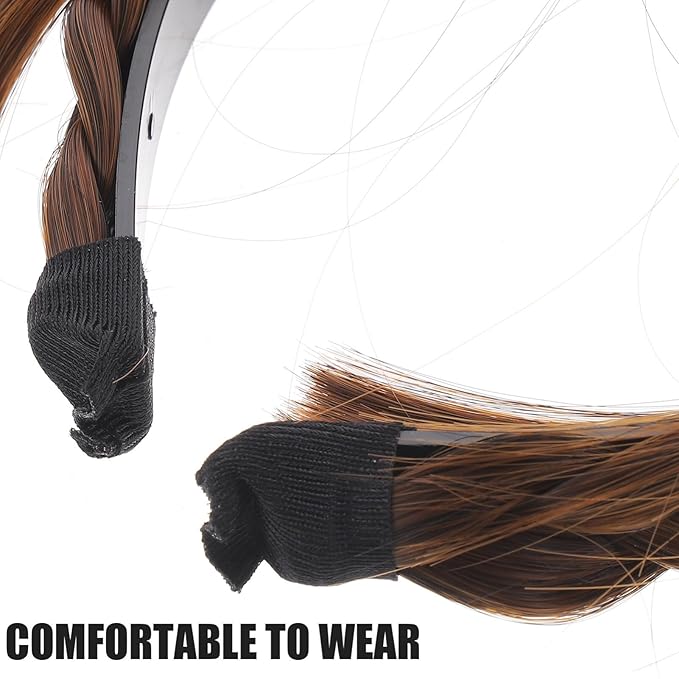 Headband Wig with Front Hair Bangs Synthetic Fringe Hair Extensions for Women Girls Comfortable Adjustable Fit Natural Look