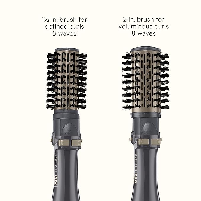 INFINITIPRO BY CONAIR Hot Air Styling Brush Set with 2-Inch and 1.5-Inch Bristles