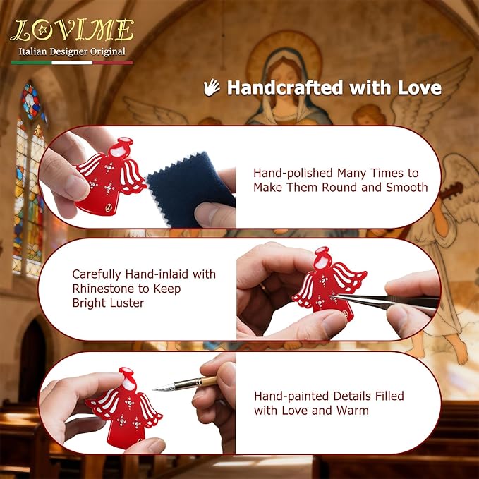 "Guardian Angel" Inspirational Gifts for Women Girls Premium Acetate French Hair Barrette Clip, Unique Cute Birthday Gifts, Christmas Wishing Well Anxiety Relief Christian Gifts With Gift Box