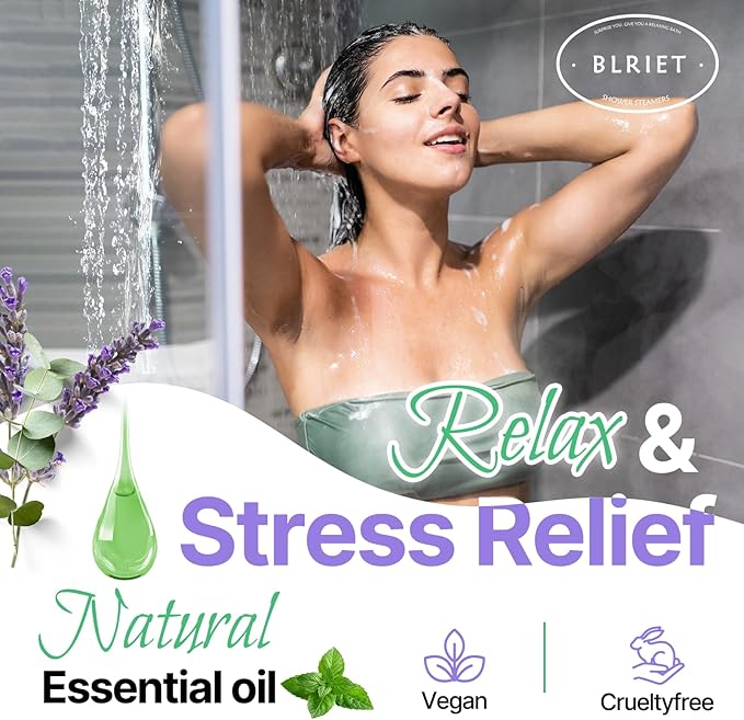 Shower Steamers Aromatherapy Blriet, Stocking Stuffers for Women, Teen Girls, Wife and Her, Christmas Gifts for Women and Mum, White Elephant Gifts for Adults, Birthday, Spa - 8 Pack