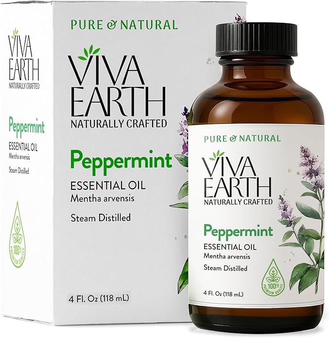 Peppermint Essential Oil – Pure and Natural Peppermint Aroma for Diffusers, Aromatherapy, Hair and Scalp Care, Skin Care, Massage Oils, Soap and Candle Making – with Dropper, 4 oz