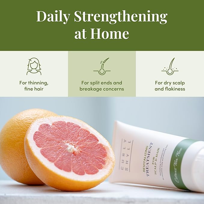 CURLYSHYLL Revitalizing Treatment for Scalp & Hair | Silicone-Free Fortifying Conditioner | Daily Care for Thinning Hair | Citrus Tea Tree | 250ml