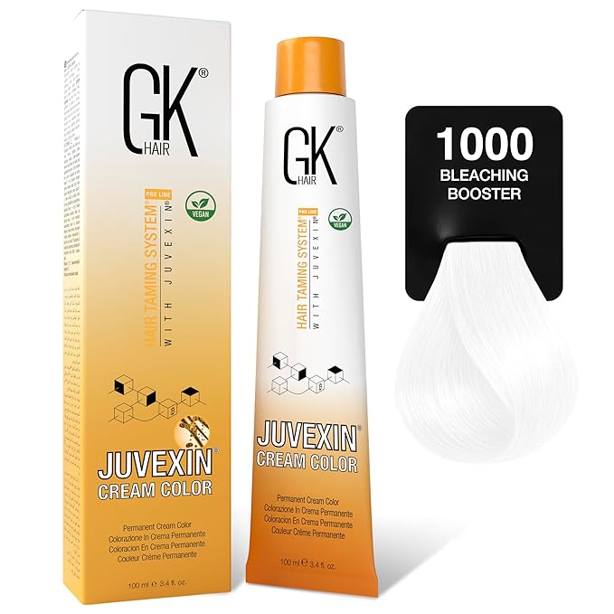 GK HAIR Global Keratin Professional Hair Color Cream Tube (3.4 Fl Oz/100ml) Nourishing & Cleansing Colors for Styling High Performance Long Lasting Permanent Natural Toner Dye