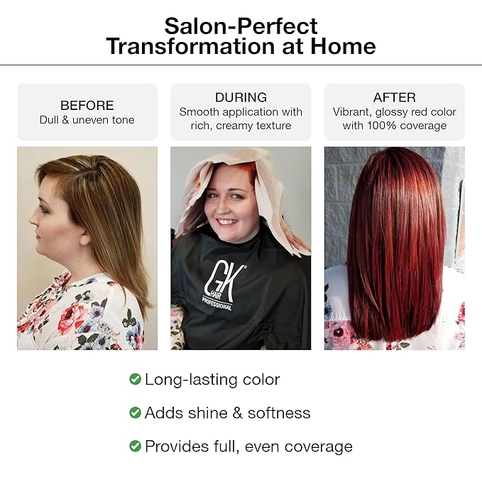 GK HAIR Global Keratin Professional Hair Color Cream Tube (3.4 Fl Oz/100ml) Nourishing & Cleansing Colors for Styling High Performance Long Lasting Permanent Natural Toner Dye