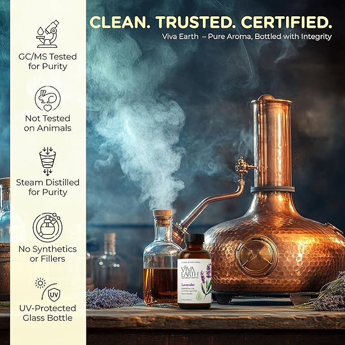 Lavendar Essential Oil – Pure and Natural – Premium Grade for Home Diffusers, Aromatherapy, Massage and Humidifiers, 4 Fl. Oz