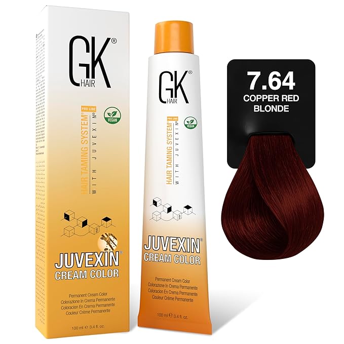GK HAIR Global Keratin Professional Hair Color Cream Tube (3.4 Fl Oz/100ml) Nourishing & Cleansing Colors for Styling High Performance Long Lasting Permanent Natural Toner Dye