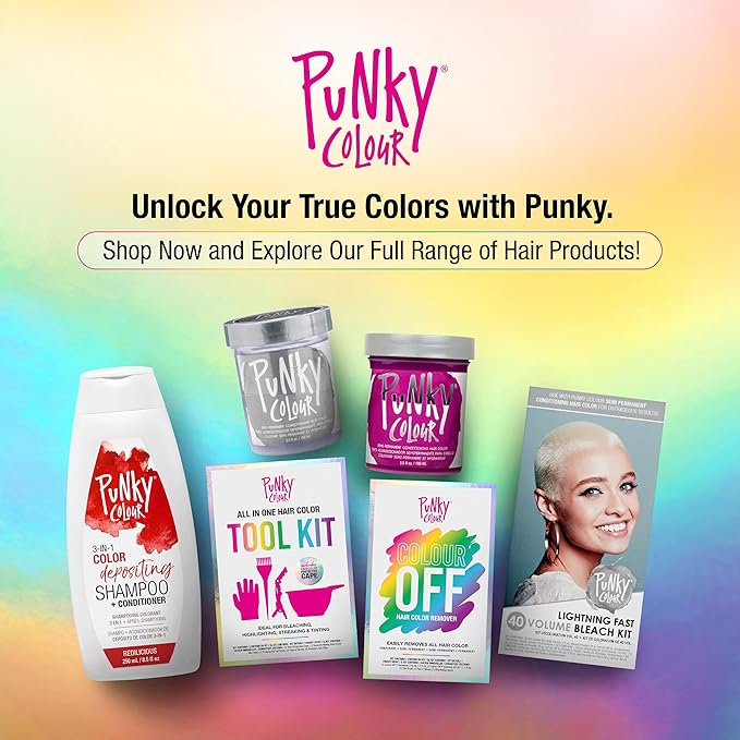 Punky Colour 3-in-1 Color Depositing Conditioner & Hair Cleanser - Redilicious, Semi Permanent Hair Color Conditioner, Cruelty-Free Hair-Dye, 8.5 fl oz.