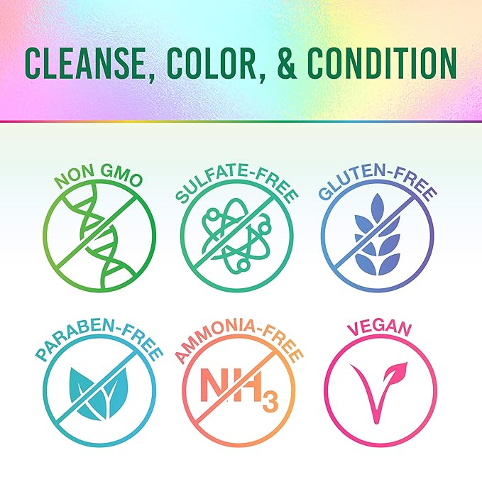 Punky Colour 3-in-1 Color Depositing Conditioner & Hair Cleanser - Greengarious, Semi Permanent Hair Color Conditioner, Sulfate-Free Hair-Dye, 8.5 fl oz.