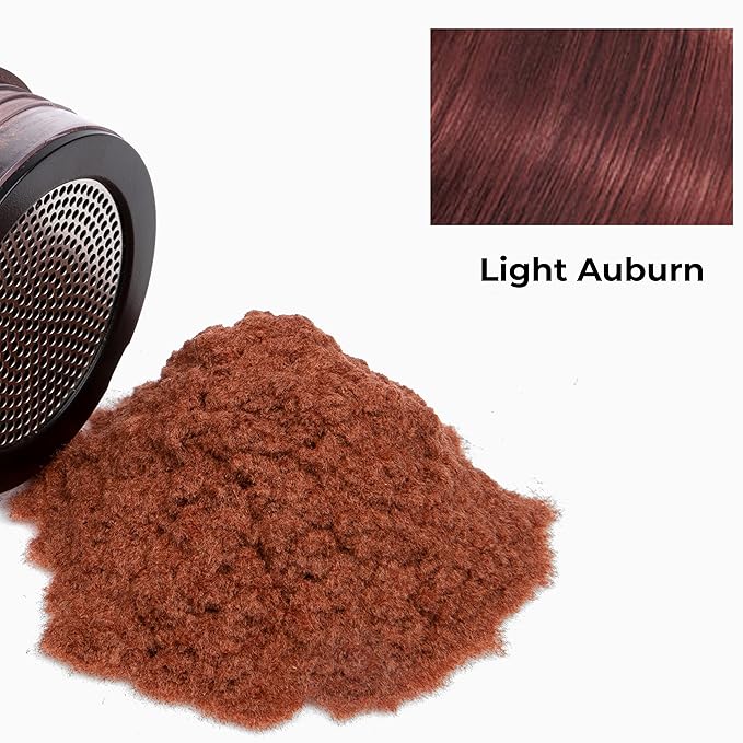 Caboki Sample Size - Get 10X Fuller Hair, Eliminate Bald Spot Instantly. All-Natural, Plant-Based Hair Fibers for Thinning Hair. Light Auburn (red/ginger hair)