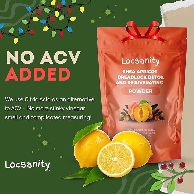 Locsanity Dreadlock Hair Scalp Detox - Deep Clean Dreadlock Powder, Cleansing Conditioner - Natural Hair Cleanser for Build Up - ACV Alternative, Loc Care and Maintenance Products