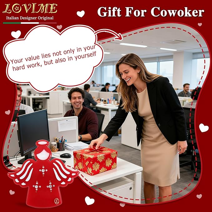 "Guardian Angel" Inspirational Gifts for Women Girls Premium Acetate French Hair Barrette Clip, Unique Cute Birthday Gifts, Christmas Wishing Well Anxiety Relief Christian Gifts With Gift Box