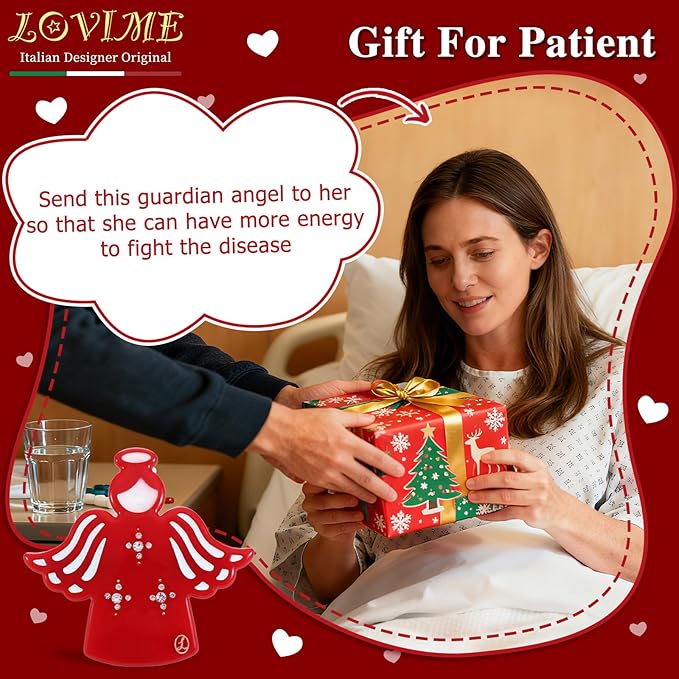 "Worry Angle" Anxiety Relief Gifts for Women Girls, Premium Acetate French Hair Barrette Clip, Cute Unique Birthday Inspirational Gifts, Selfcare Christmas Wishing Well Gifts With Gift Box