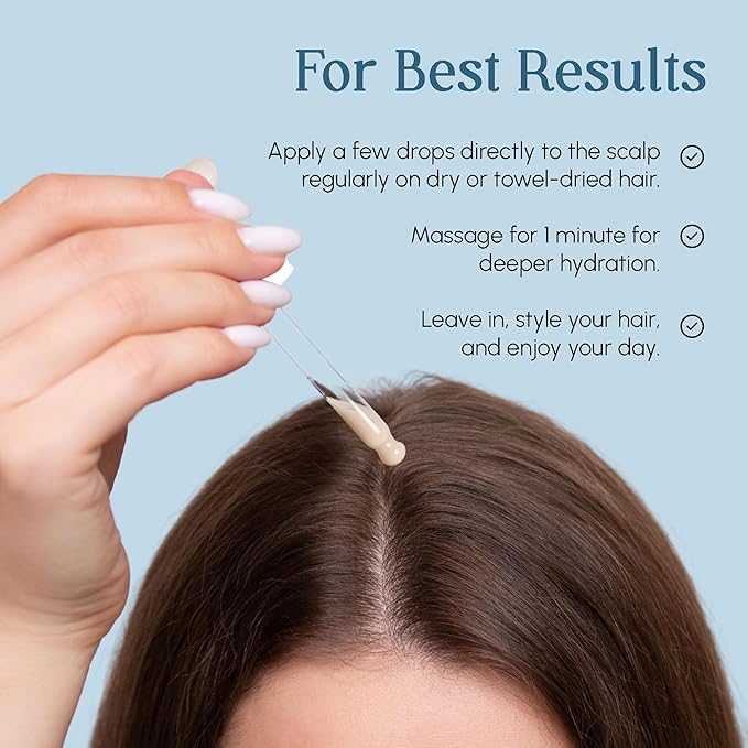 Eoans Leave-In Scalp Serum – Dry Scalp Relief, Anti-Dandruff & Itchy Scalp Treatment with Rosemary, Sage, Biotin & Amino Acids – Vegan, Hydrating Clean Formula, 1 fl oz (30 mL)