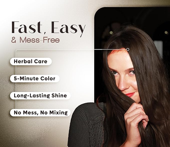 Hair Dye 2-in-1 Shampoo Color for Quick Gray Coverage – Semi Permanent Hair Color for Men and Women – 500ml (Dark Brown)